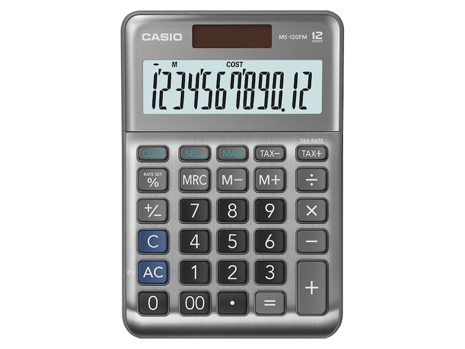 Calculadora de escritorio Casio MS-120FM-W-DP