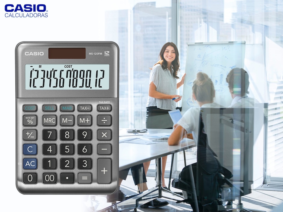Calculadora de escritorio MS-120FM-W-DP