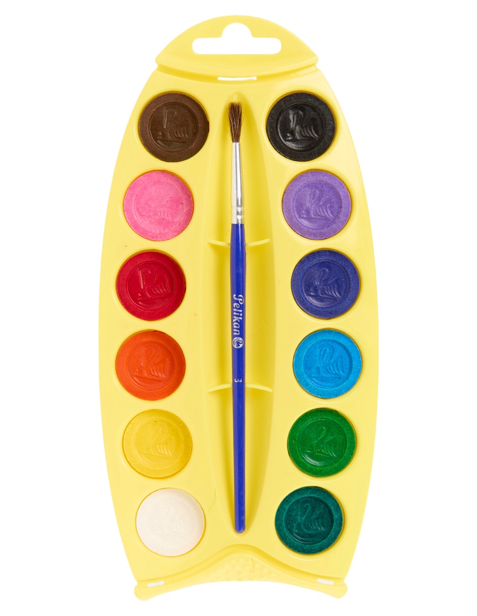 Acuarelas pastilla Pelikan 12 colores