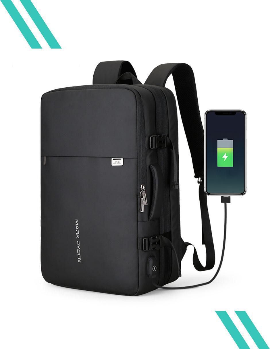 Mochila con portalaptop impermeable para hombre
