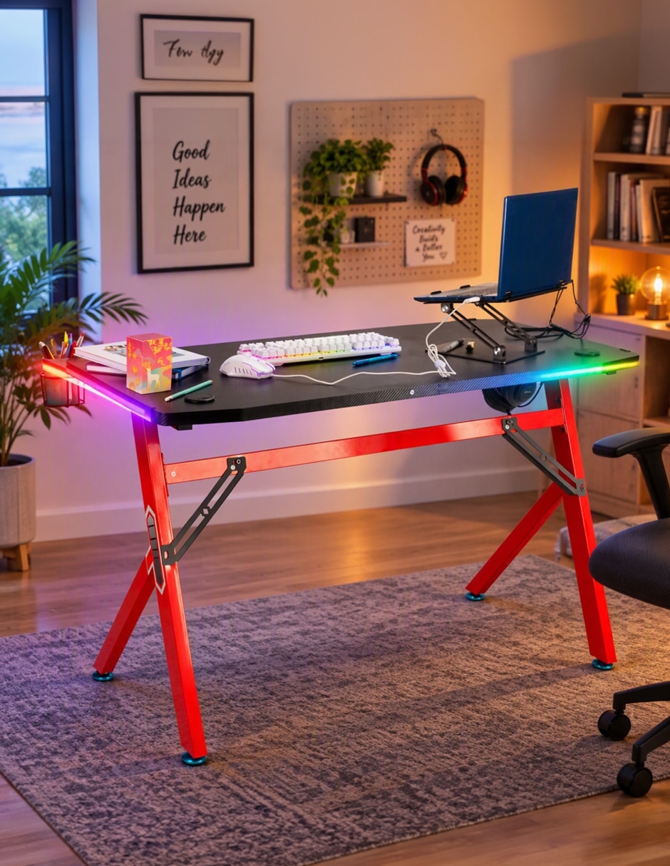Escritorio armable Gamer Nenotech de madera 10