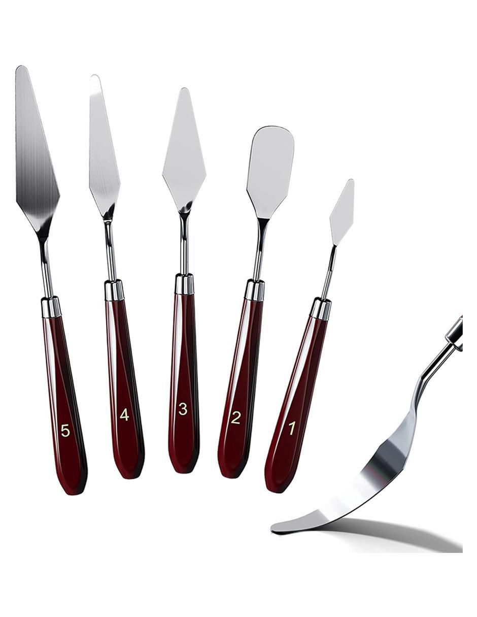 Set espátulas para pintar 5 piezas Arterox de acero inoxidable