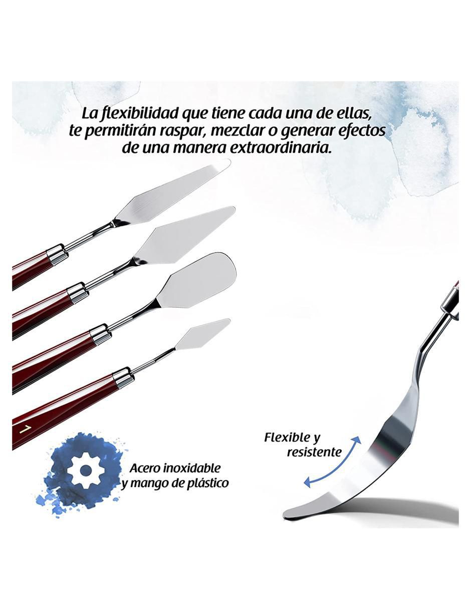 Set espátulas para pintar 5 piezas Arterox de acero inoxidable