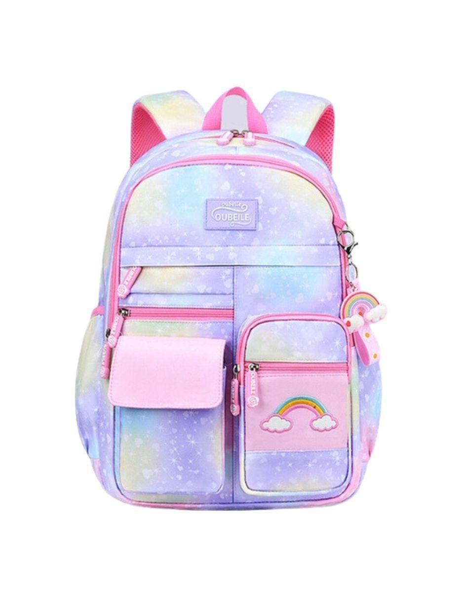 Mochila escolar Arcoíris impermeable unisex 1