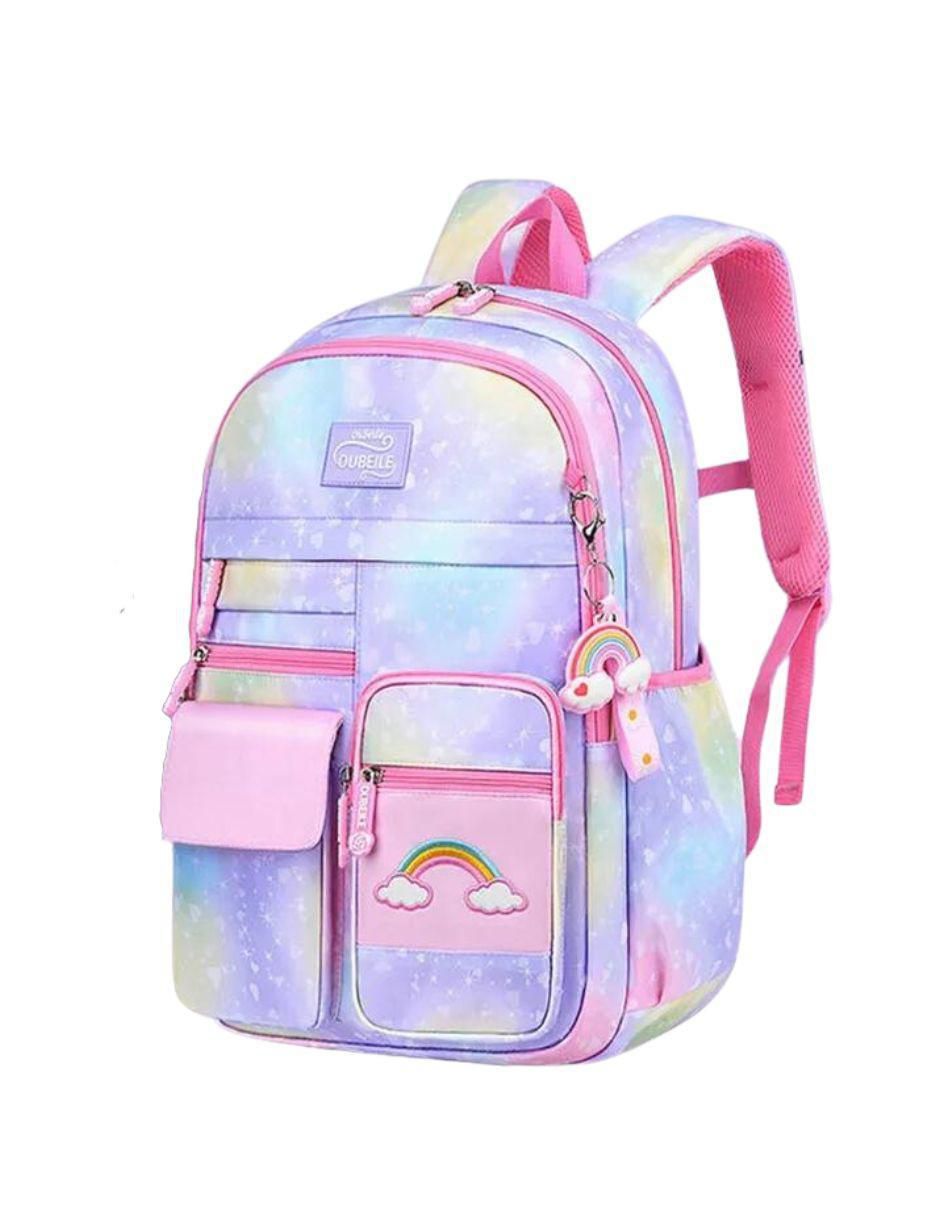 Mochila escolar Arcoíris impermeable unisex 2