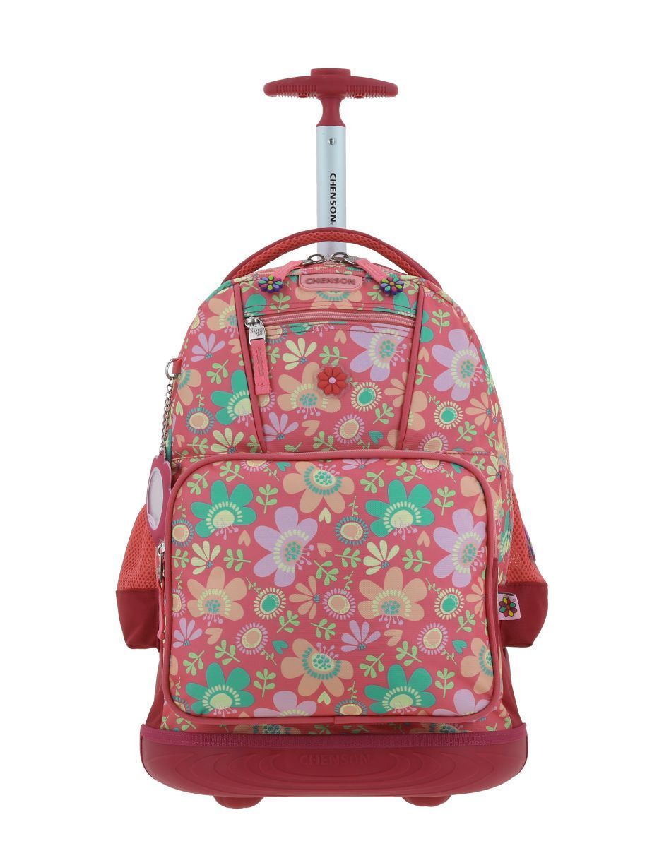 Mochila con ruedas escolar Happy Girl Floris unisex 1