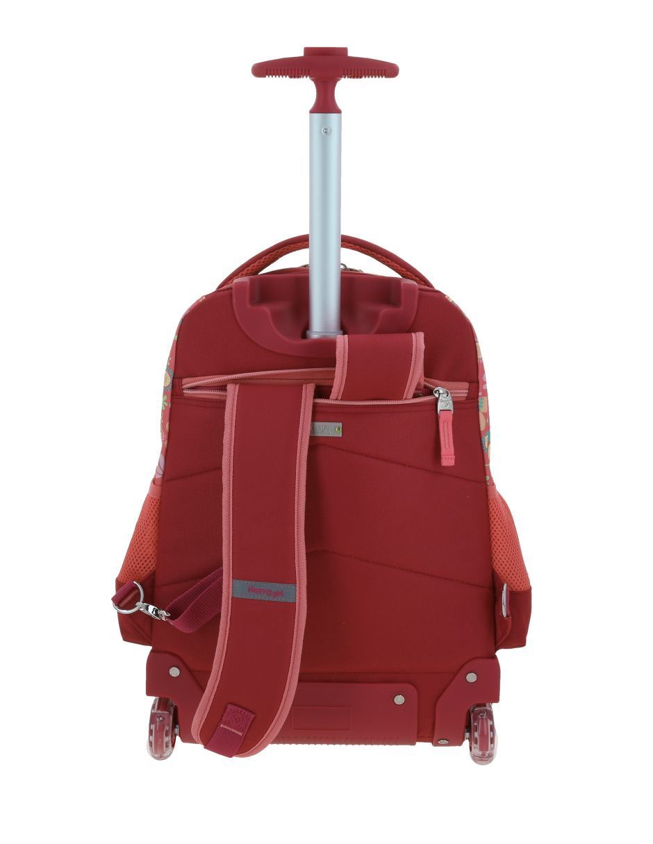 Mochila con ruedas escolar Happy Girl Floris unisex 4