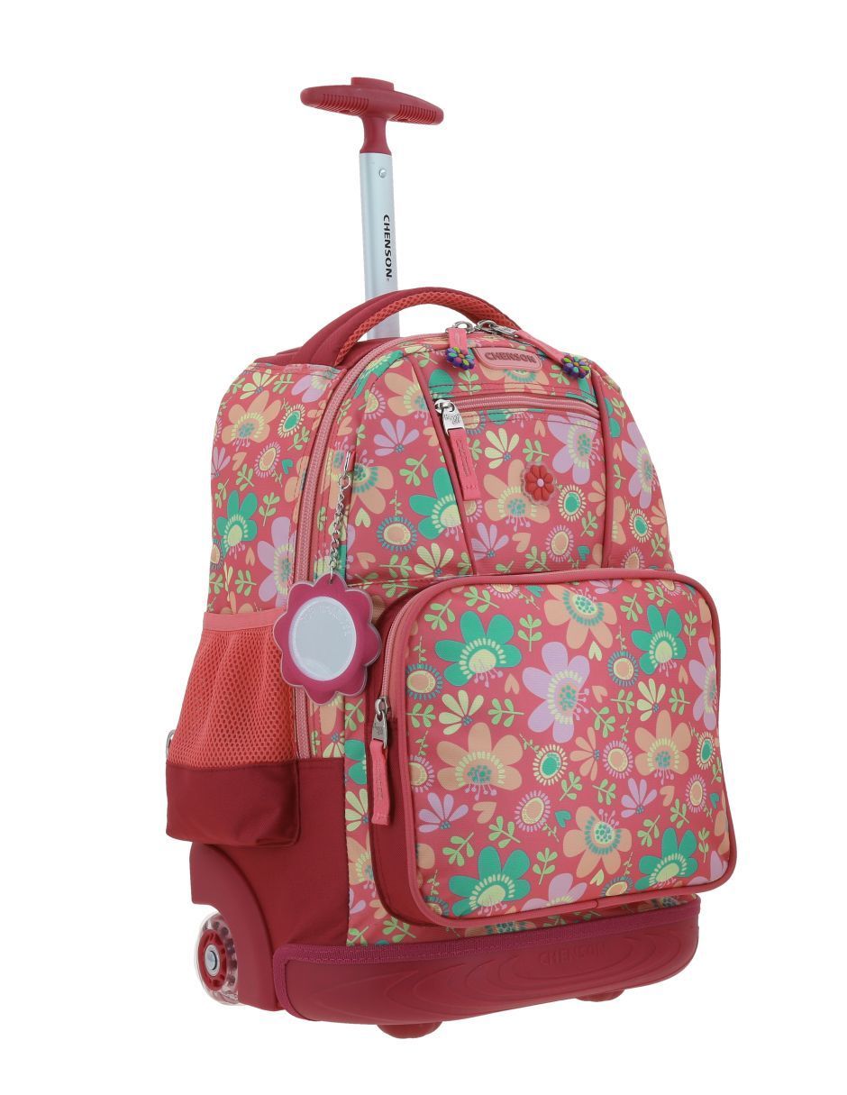 Mochila con ruedas escolar Happy Girl Floris unisex 6