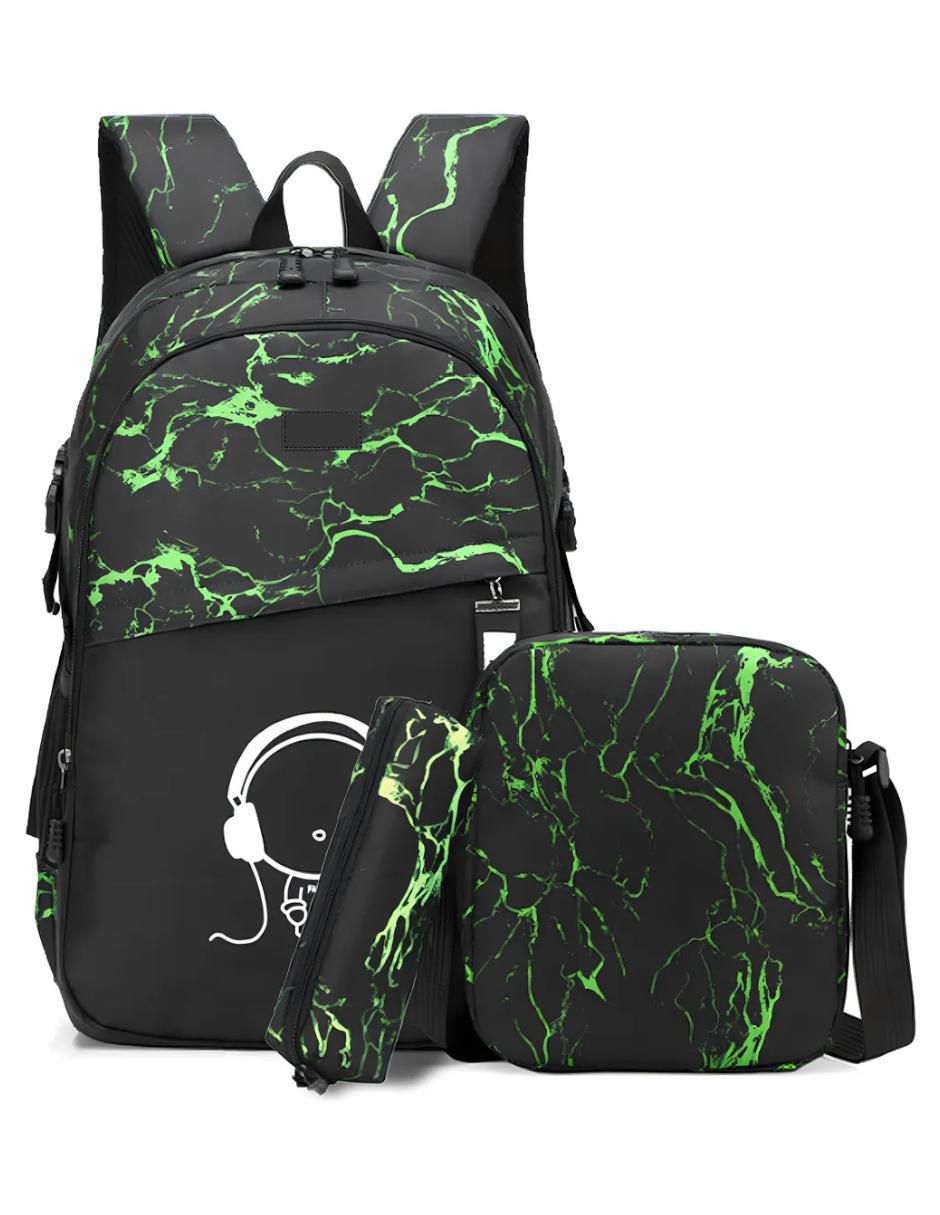 Set mochila escolar Genérica impermeable unisex