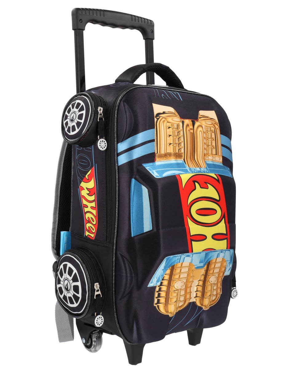 Mochila con ruedas escolar Hot Wheels unisex 2