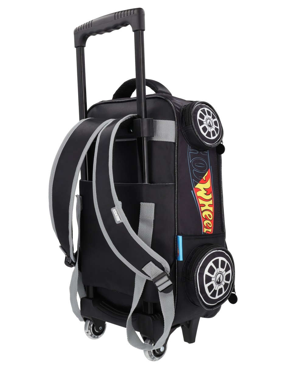 Mochila con ruedas escolar Hot Wheels unisex 4