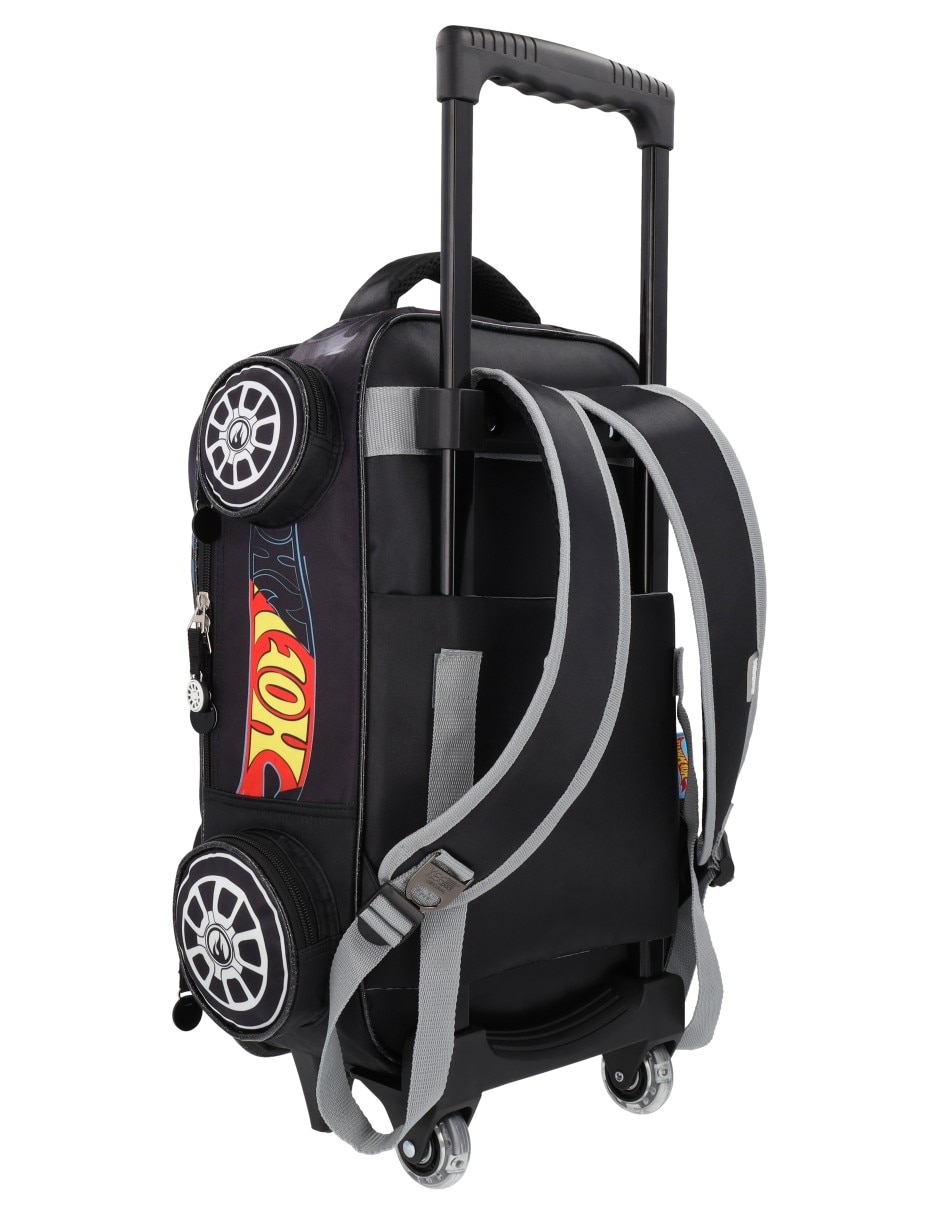 Mochila con ruedas escolar Hot Wheels unisex 6