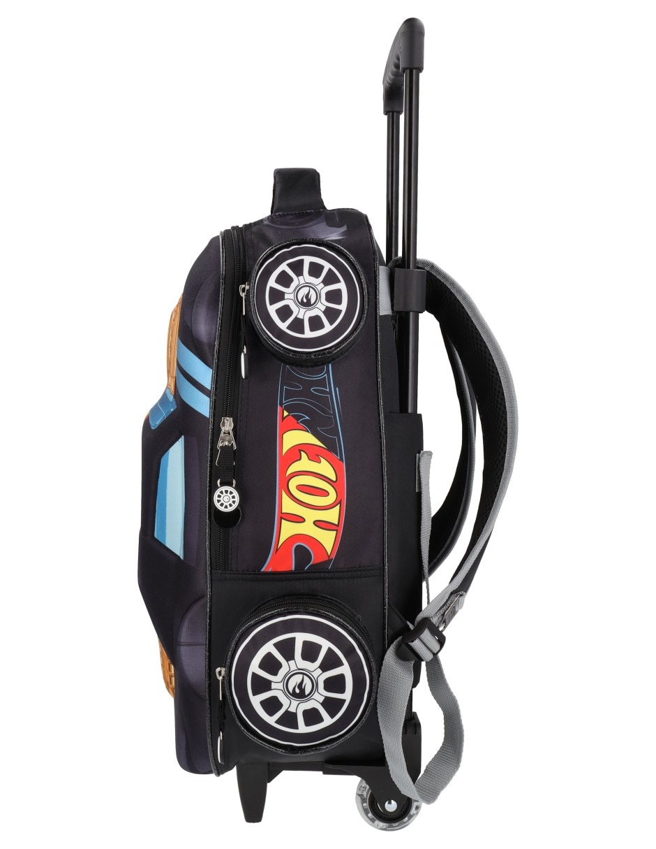 Mochila con ruedas escolar Hot Wheels unisex 7