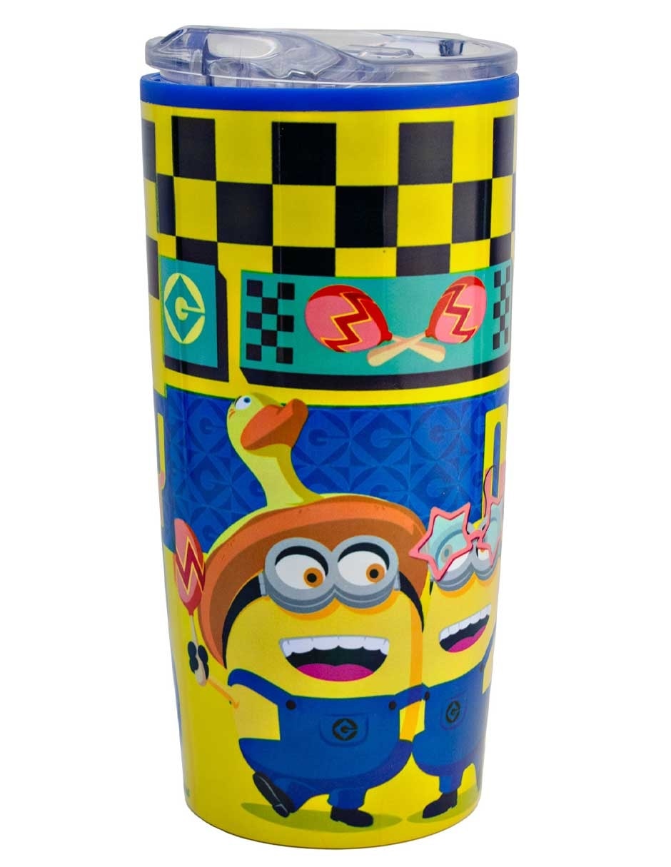 Termo de acero inoxidable Minions con tapa a presión Termo de acero inoxidable Minions con tapa a presión