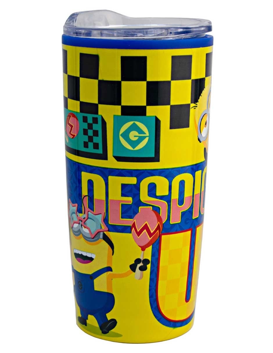 Termo de acero inoxidable Minions con tapa a presión 2