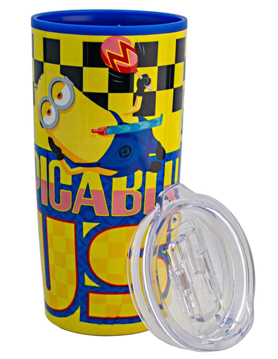 Termo de acero inoxidable Minions con tapa a presión 4