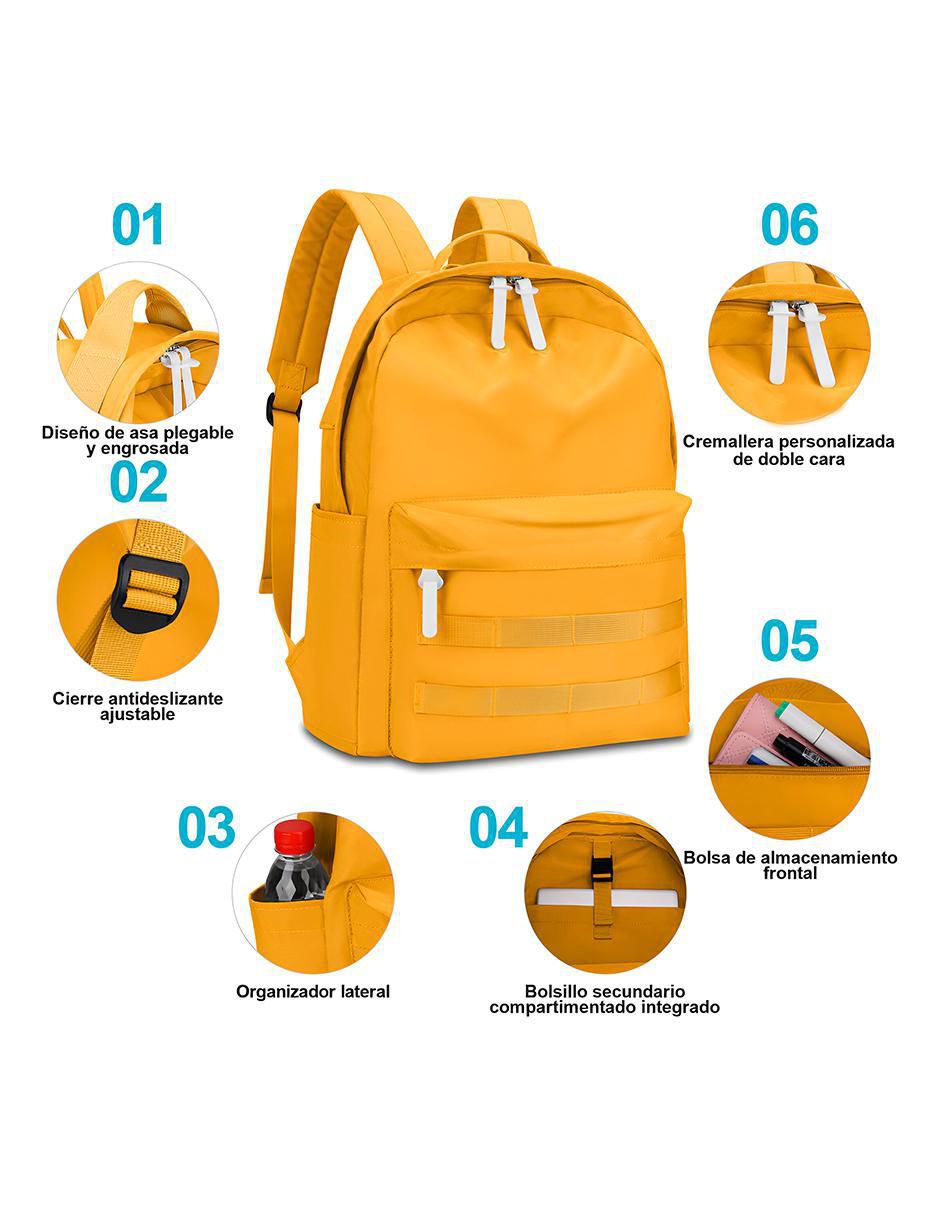 Mochila escolar Estilo Confort impermeable 4
