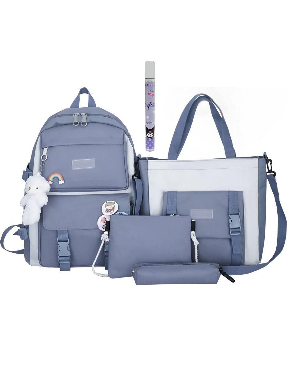 Set mochila escolar likëpink schoolfashion impermeable unisex