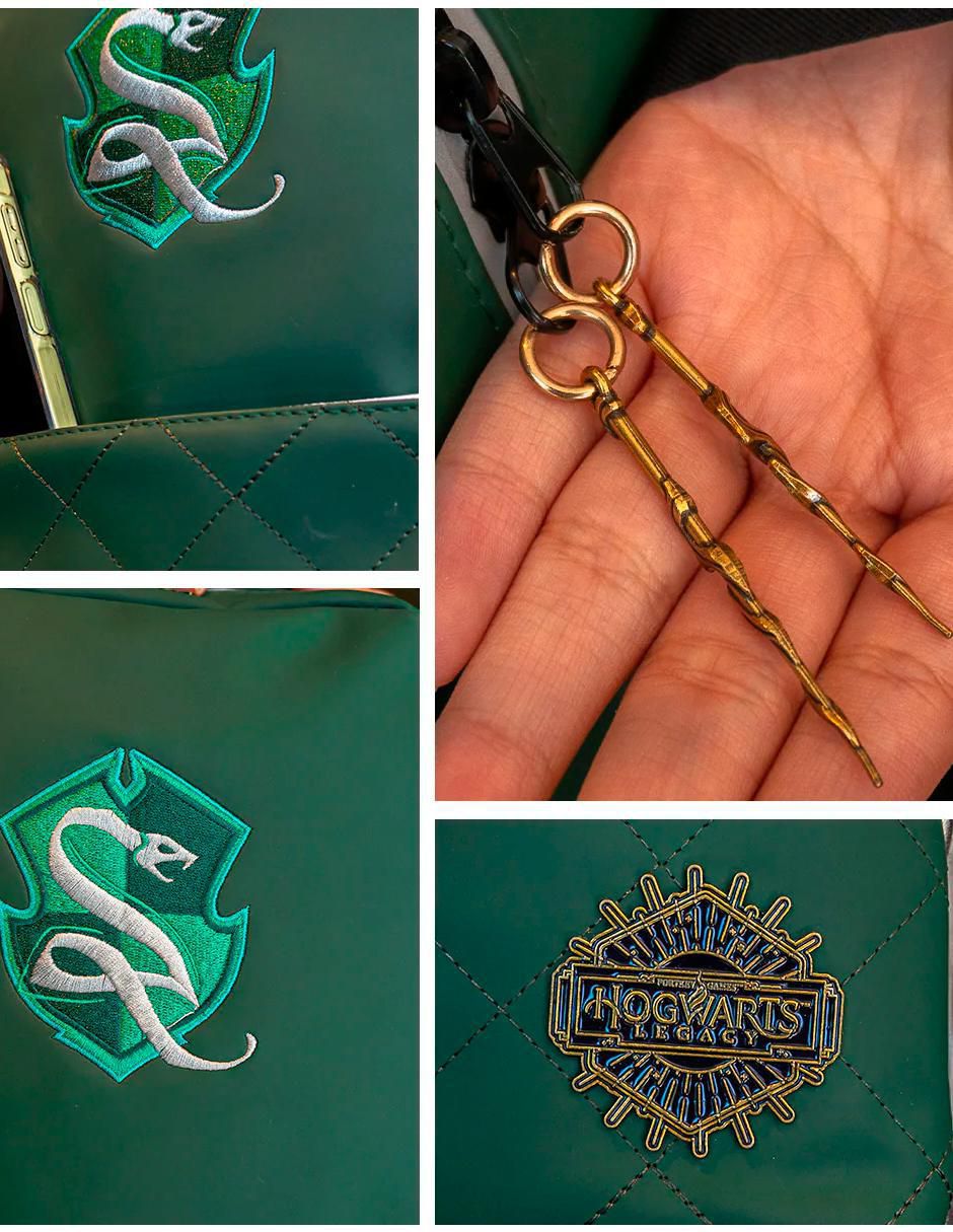 Mochila escolar Slytherin Hogwarts Legacy 4