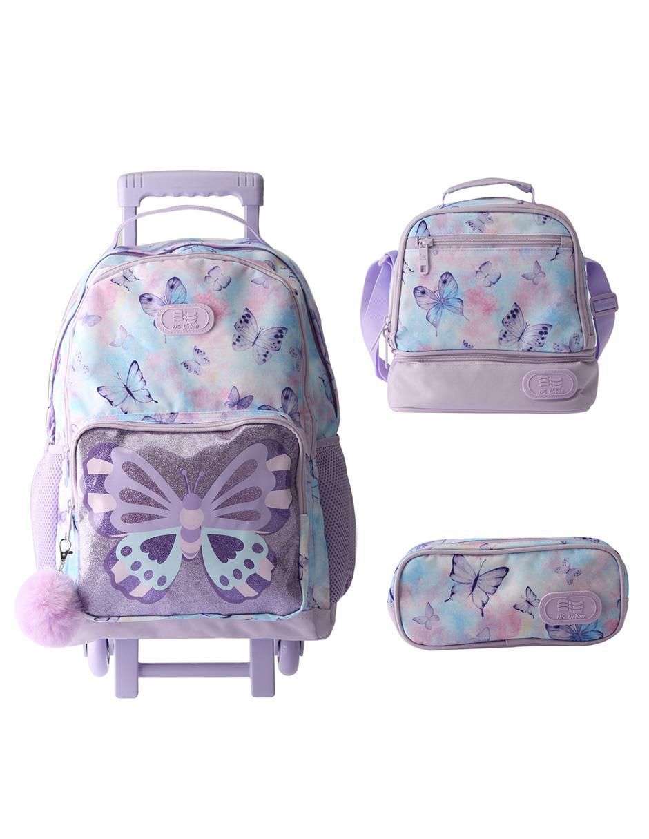 Set mochila escolar Us Urban Mariposa unisex