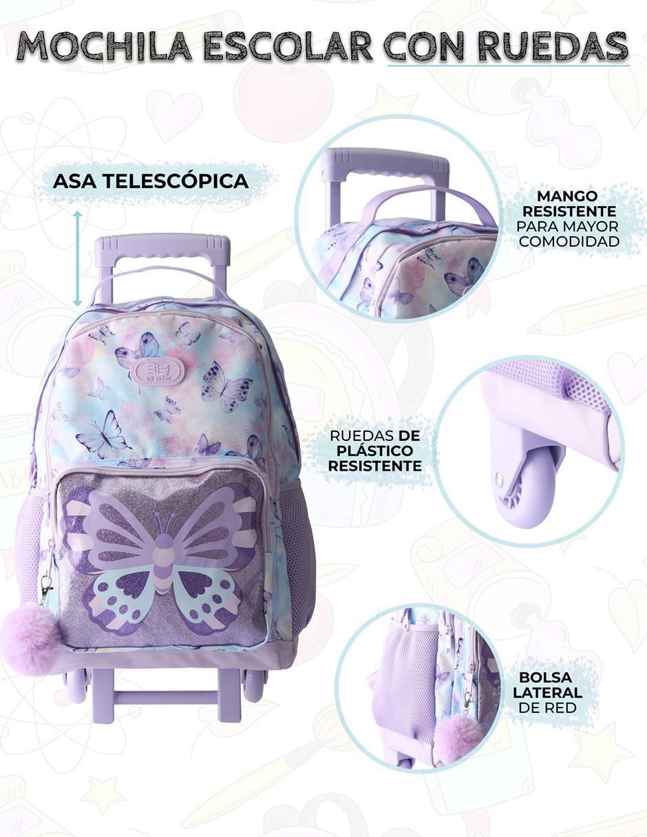 Set mochila escolar Us Urban Mariposa unisex