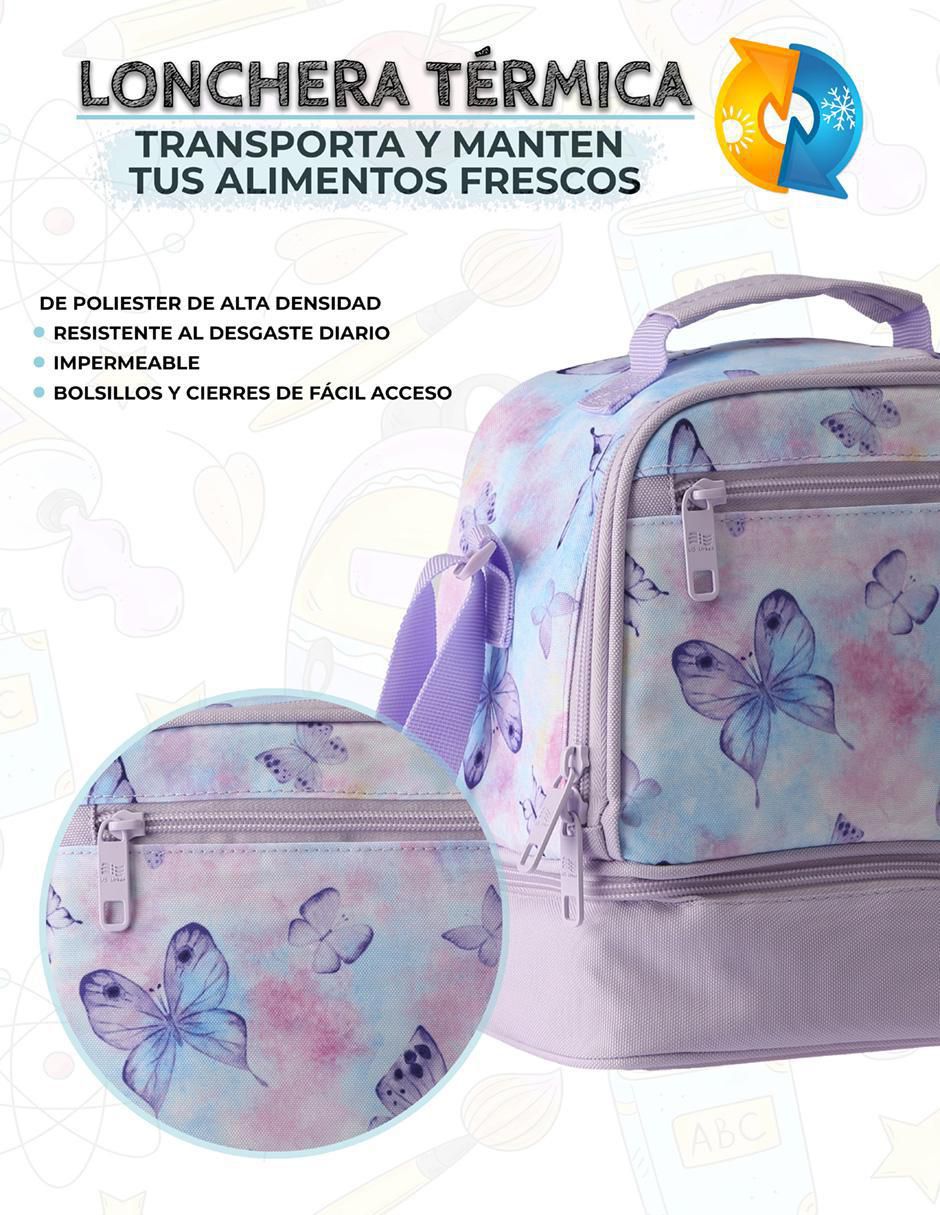 Set mochila escolar Us Urban Mariposa unisex