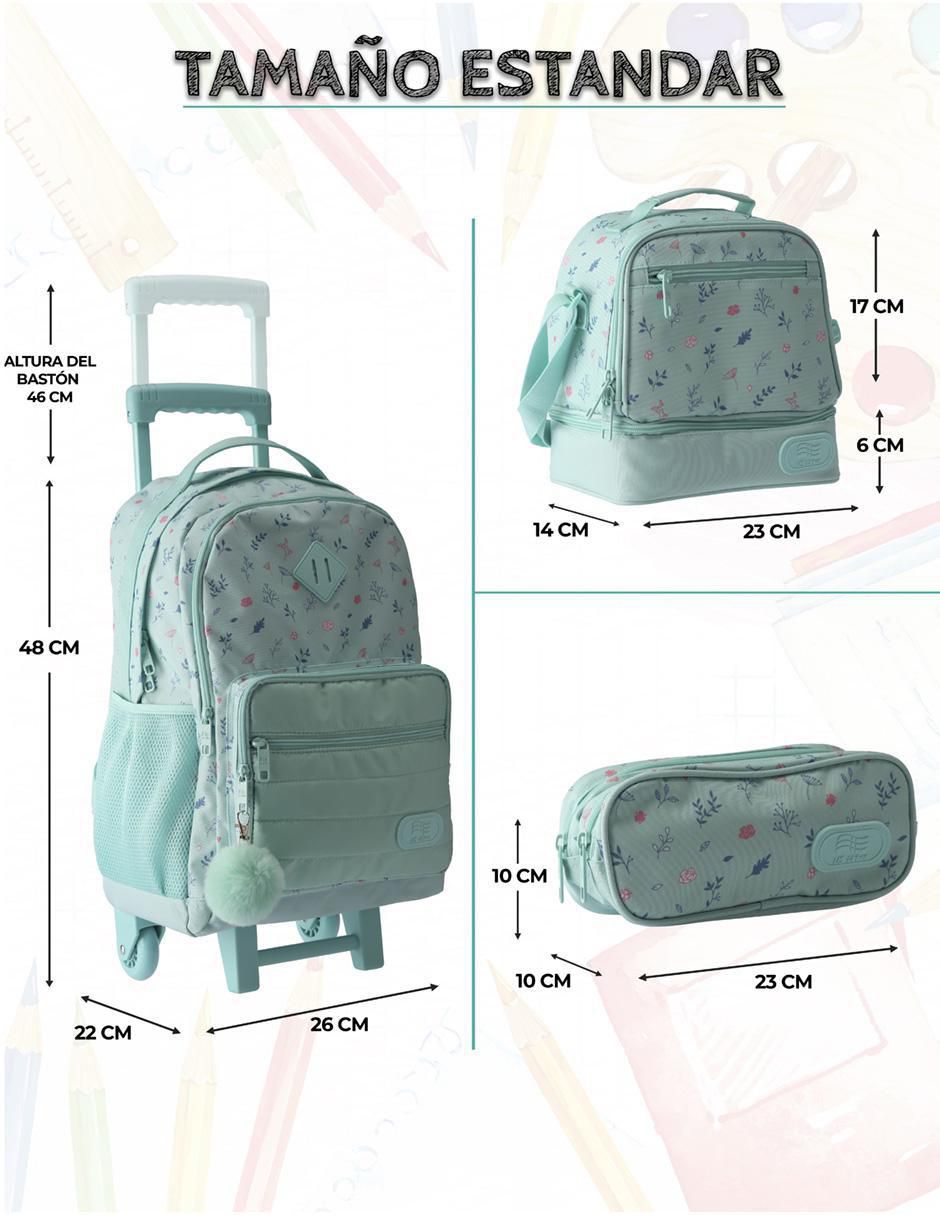 Set mochila escolar Us Urban Flores unisex