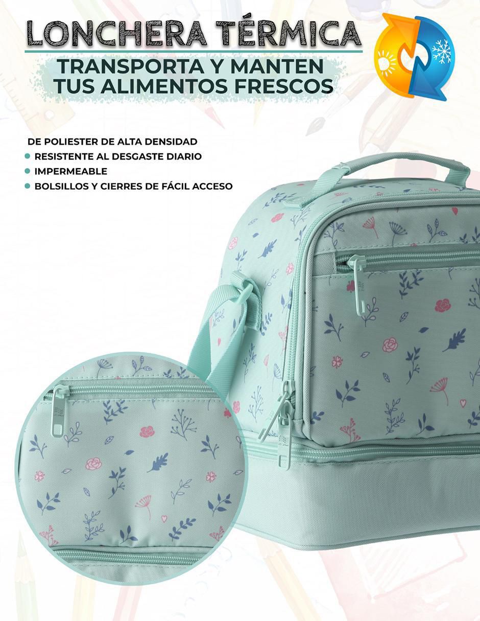 Set mochila escolar Us Urban Flores unisex