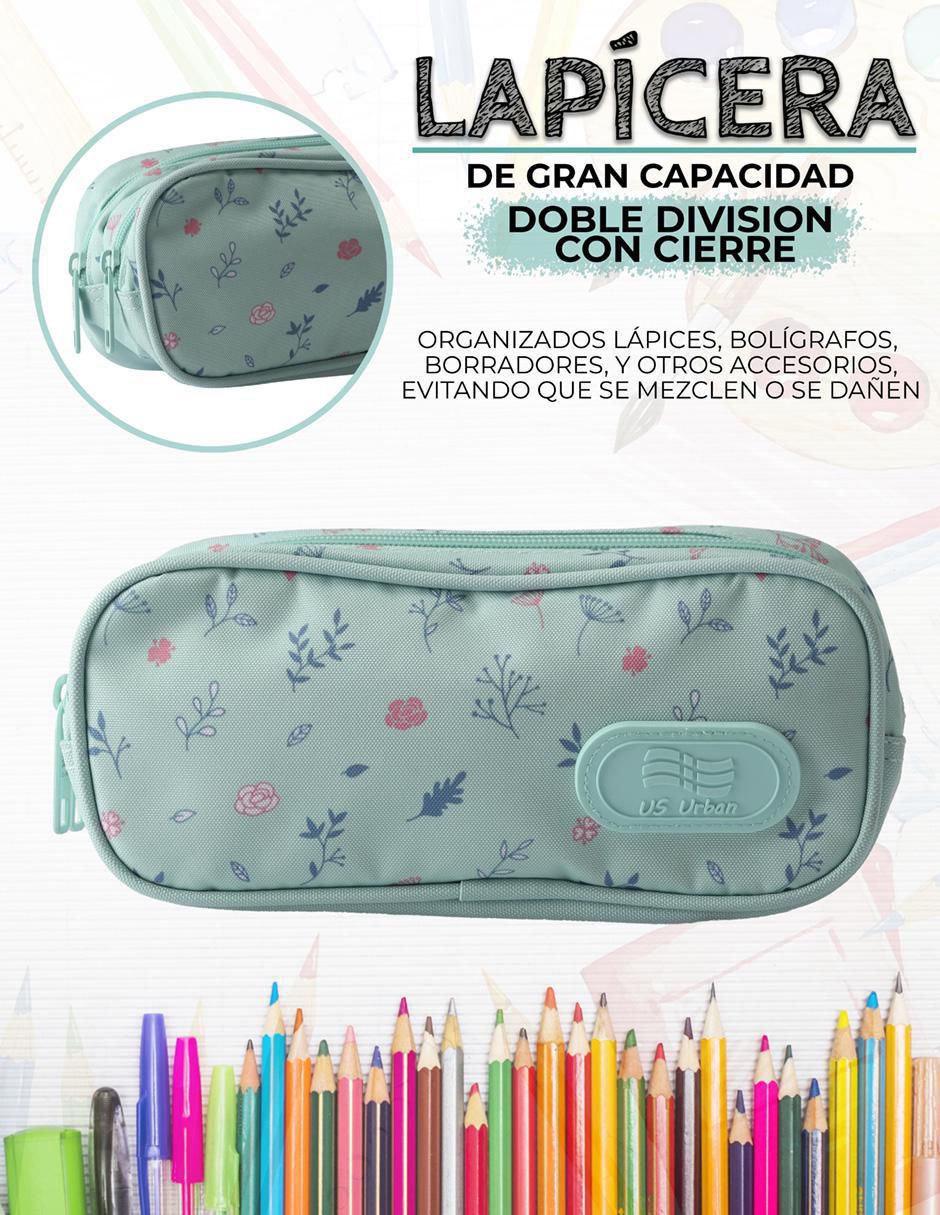 Set mochila escolar Us Urban Flores unisex