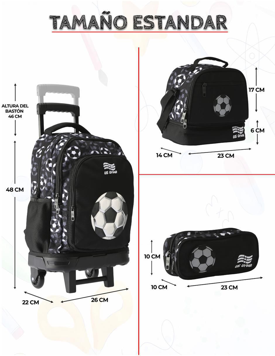 Set mochila escolar Us Urban Futbol unisex