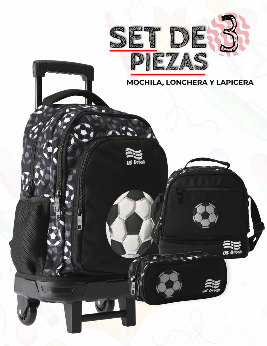 Set mochila escolar Us Urban Futbol unisex
