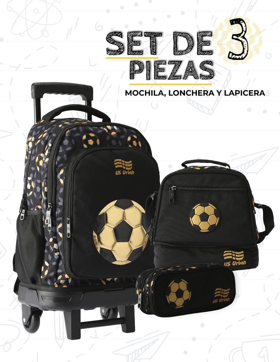 Set mochila escolar Us Urban Futbol unisex