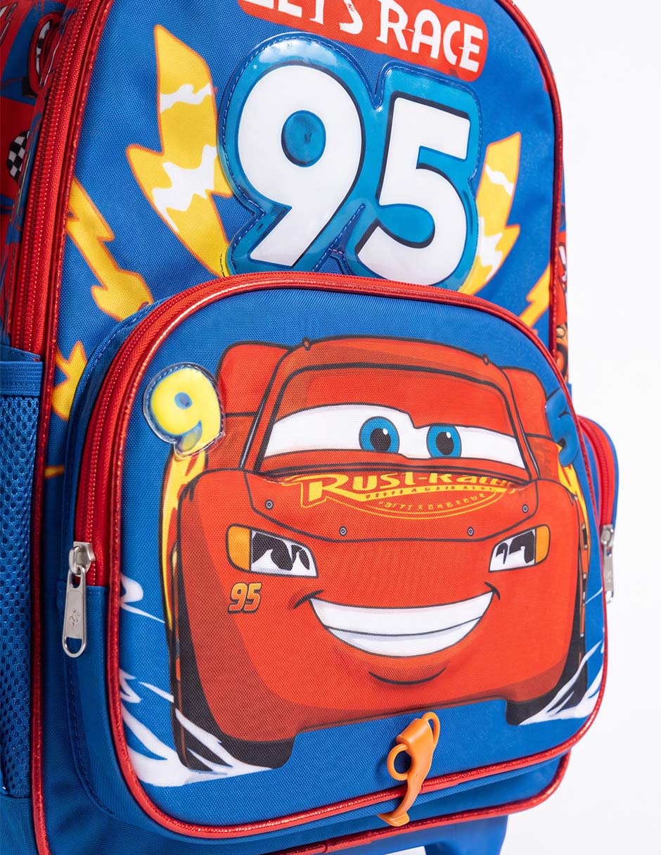 Mochila con ruedas escolar Rayo Mcqueen para niño