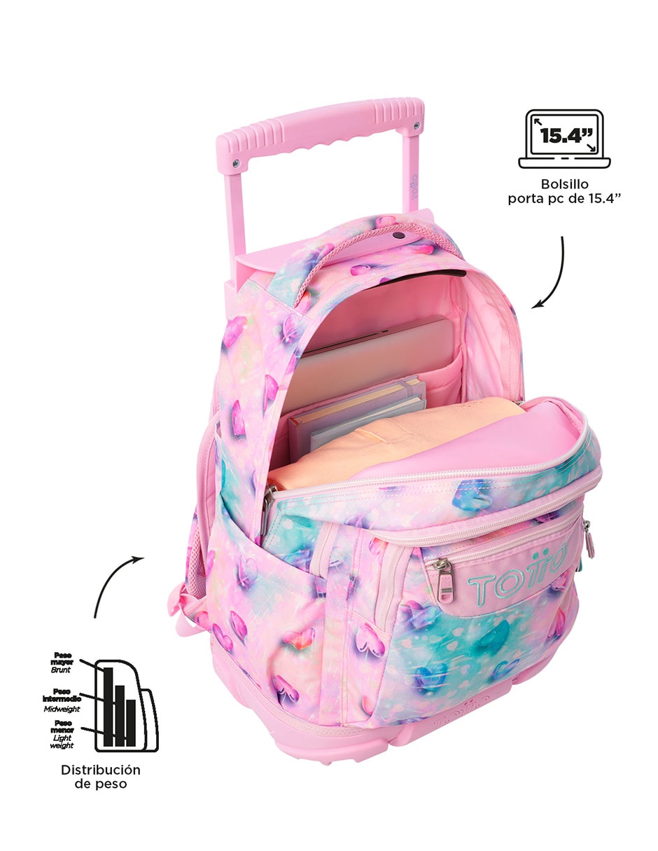 Mochila con ruedas escolar Ecole para niña 6