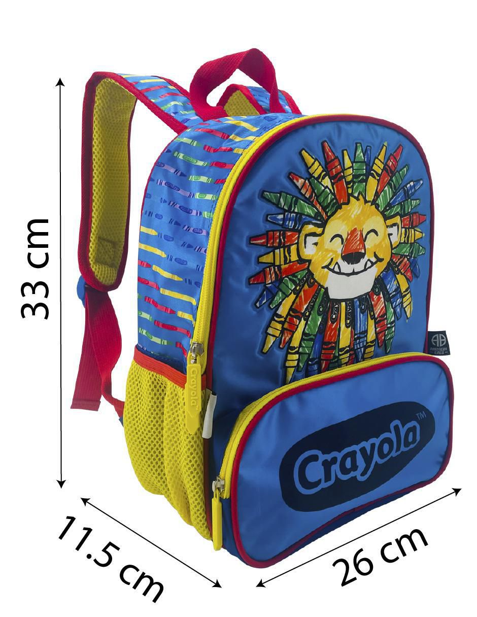 Mochila escolar Crayola León Crayolas 4