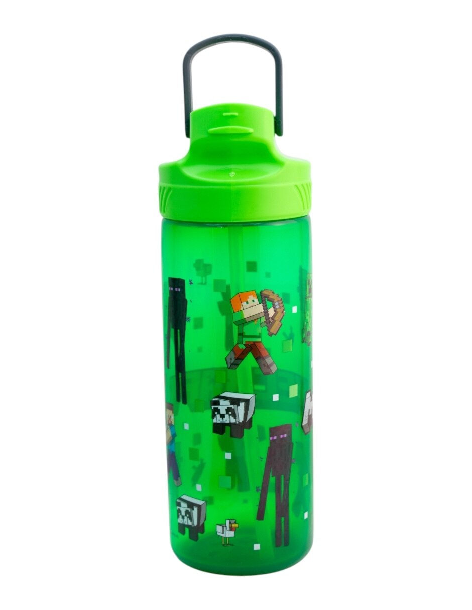 Botella de agua Minecraft con tapa rosca 600 ml