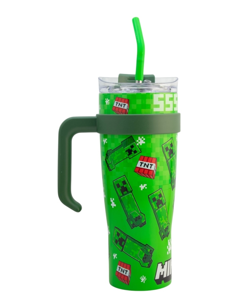 Termo de acero inoxidable Minecraft con tapa rosca Termo de acero inoxidable Minecraft con tapa rosca