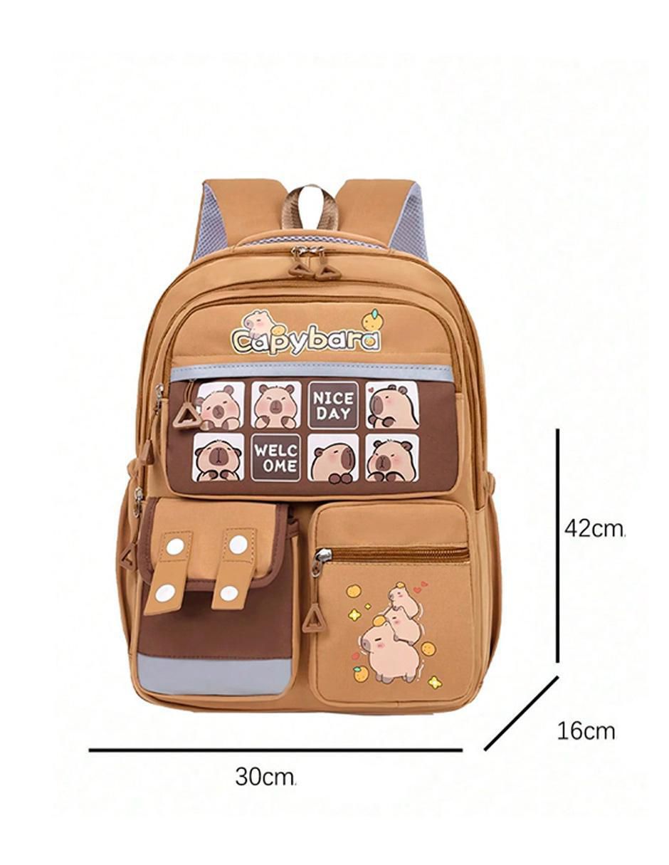 Mochila escolar Capibara impermeable 5