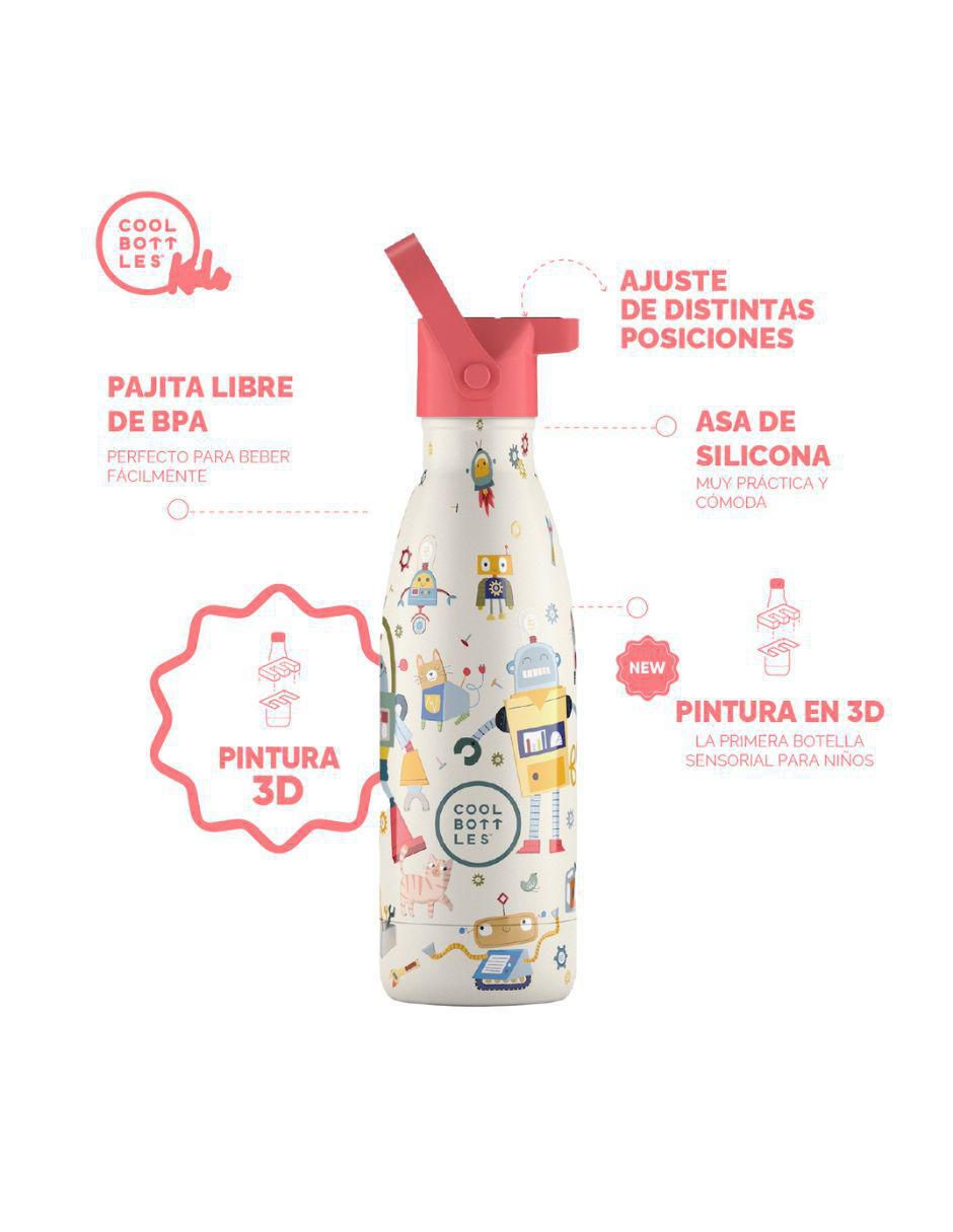 Termo de acero inoxidable Kids con tapa rosca 350 ml