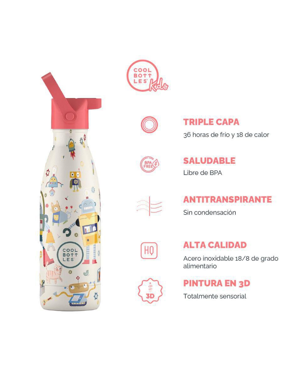 Termo de acero inoxidable Kids con tapa rosca 350 ml