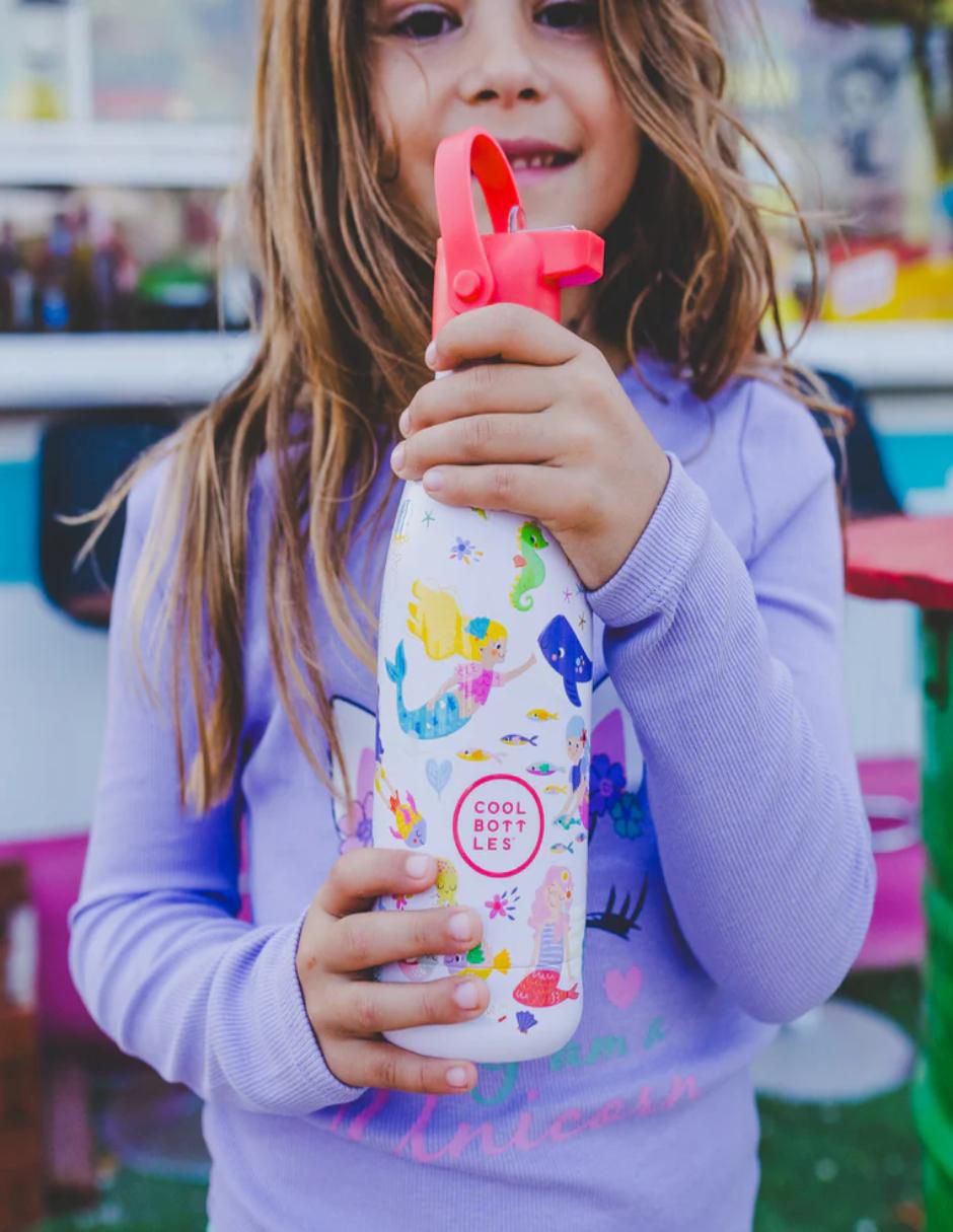 Termo de acero inoxidable Kids Dulces Sirenas con tapa rosca 350 ml