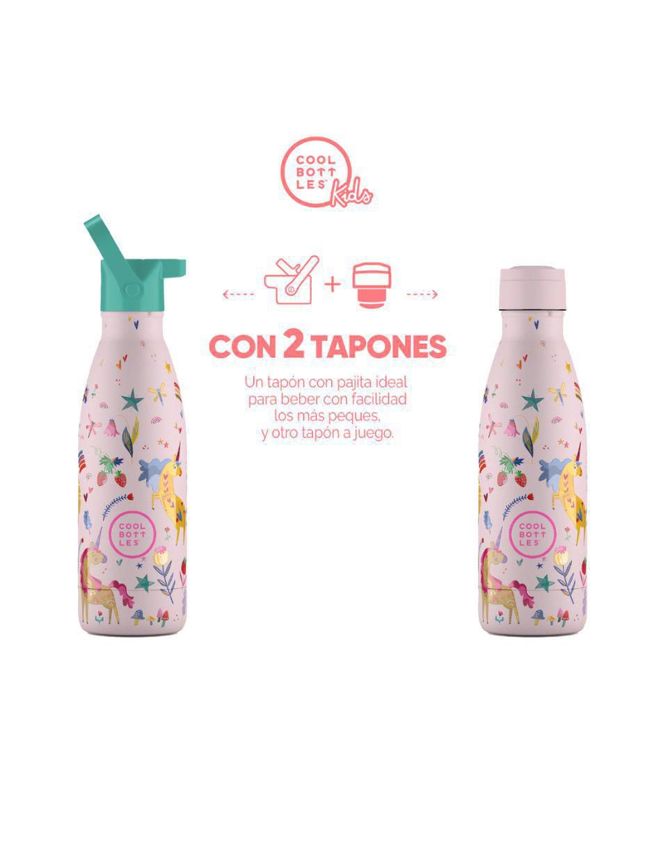 Termo de acero inoxidable Kids Unicornios Divertidos con tapa rosca 2