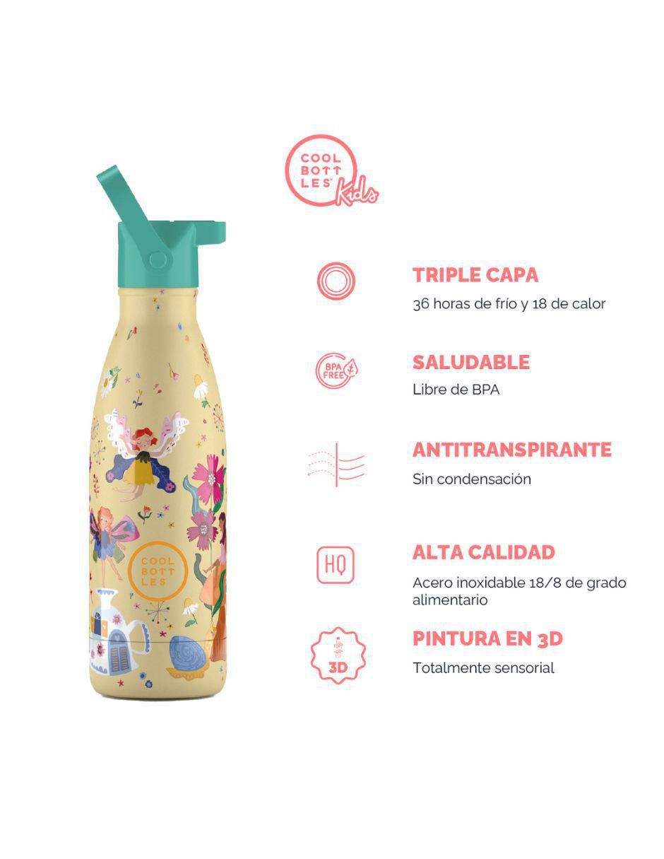 Termo de acero inoxidable Kids Hadas Mágicas con tapa rosca 4