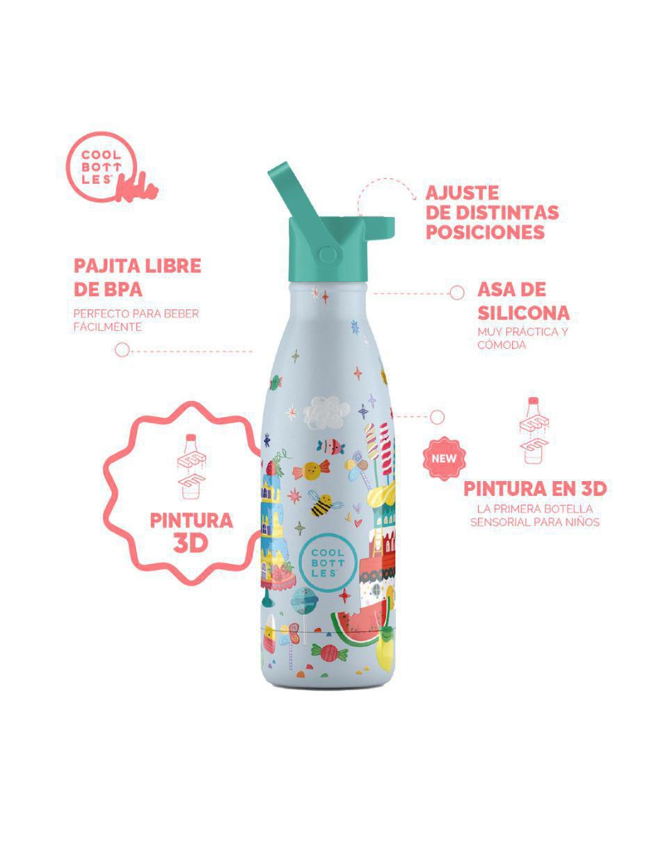 Termo de acero inoxidable Kids Candy Land con tapa rosca 3