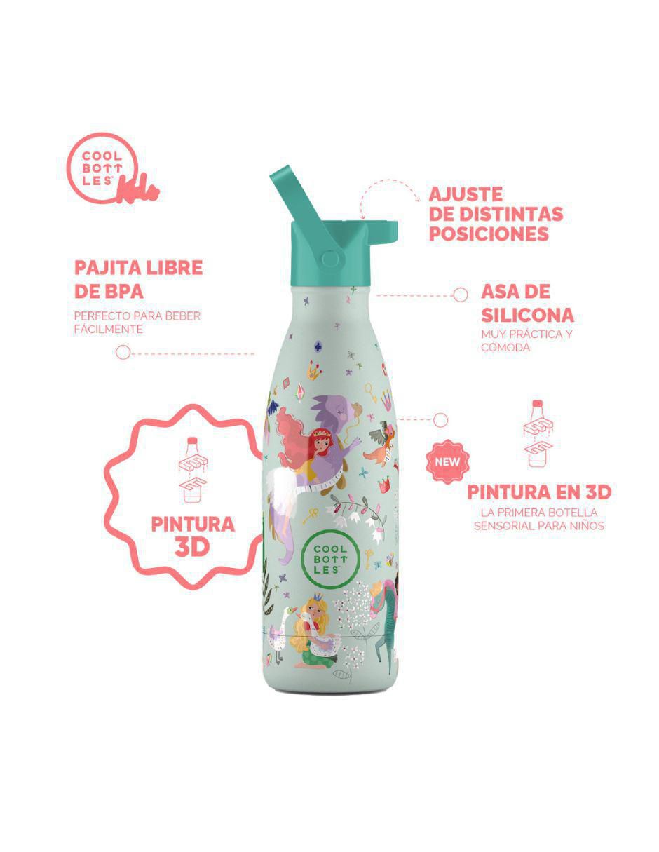 Termo de acero inoxidable Kids Reino De Princesa con tapa rosca 350 ml