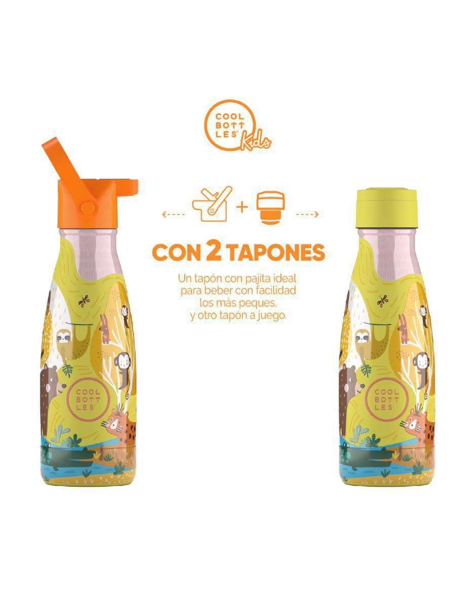 Termo de acero inoxidable Kids Jungle Park con tapa rosca 260 ml 2