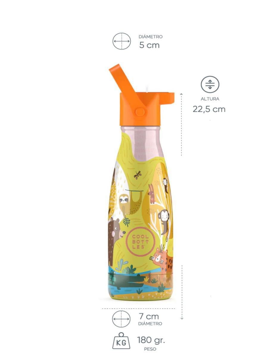 Termo de acero inoxidable Kids Jungle Park con tapa rosca 260 ml 6