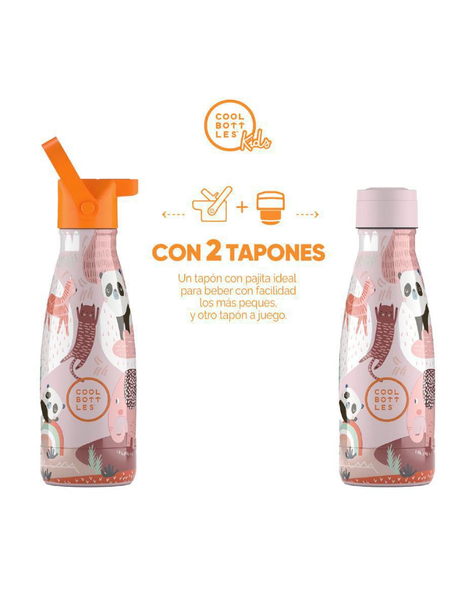 Termo de acero inoxidable Kids Panda Gang con tapa rosca 2