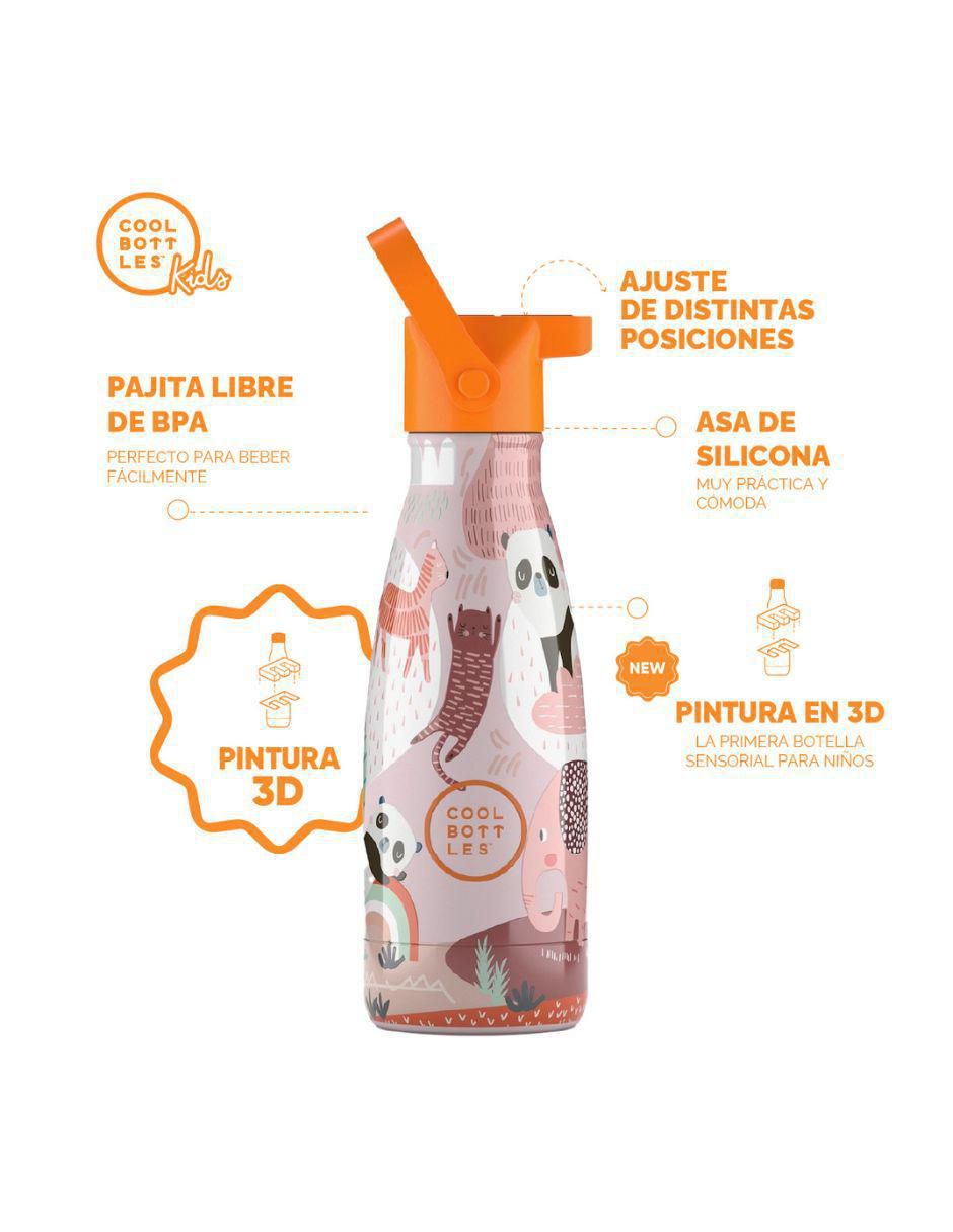Termo de acero inoxidable Kids Panda Gang con tapa rosca 3