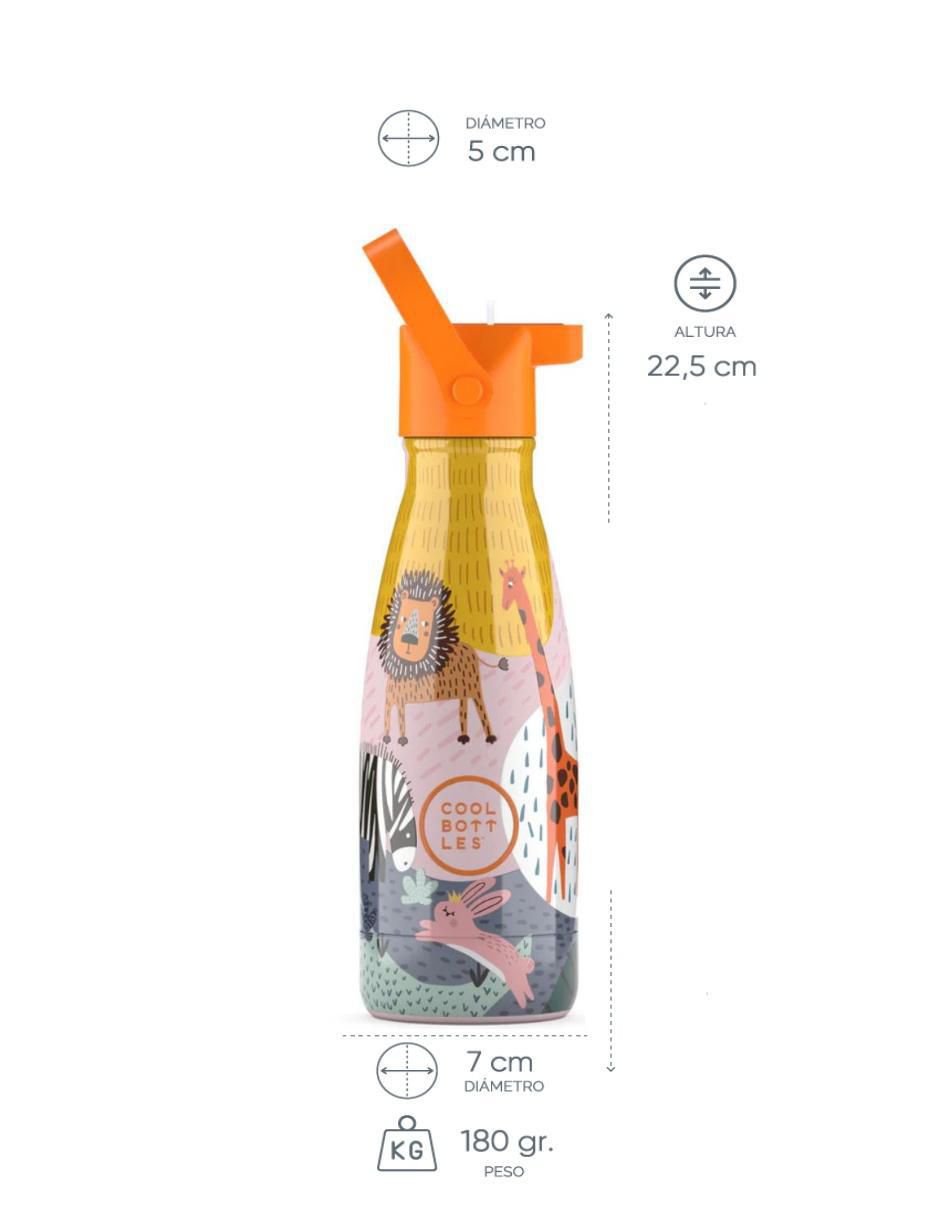 Termo de acero inoxidable Kids Savannah Kingdom con tapa rosca 260 ml 6
